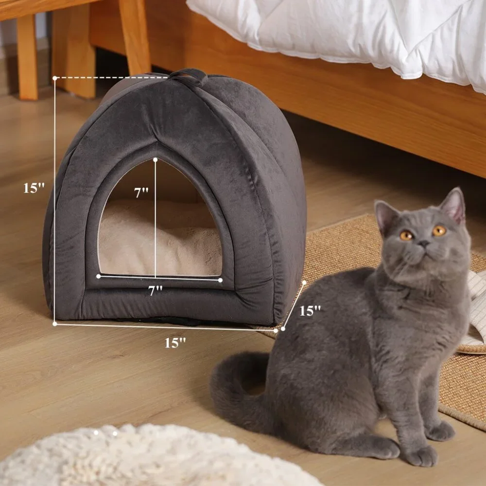 New - Original Packaging - Medium Size Cat Tent Cat Bed with Removable Cushion